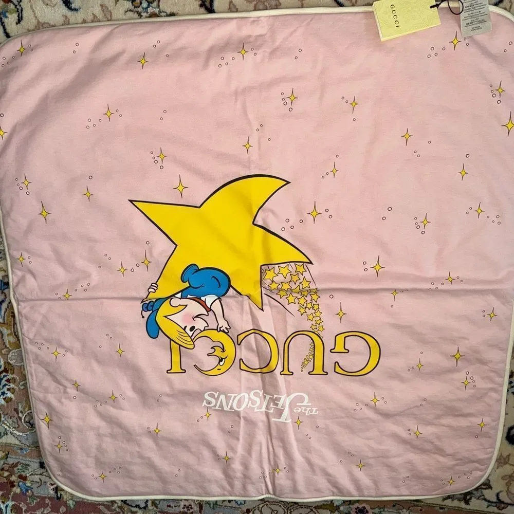 Brand new baby blanket Jetsons collection Gucci Pink 80cm x 80cm